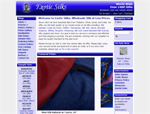 Tablet Screenshot of exoticsilks.com